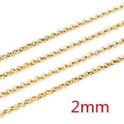 5 Meters/Lot Never Fade Stainless Steel Gold Plated Necklace Chains For DIY Jewelry Findings Making Materials Handmade Supplies