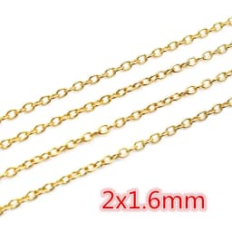 5 Meters/Lot Never Fade Stainless Steel Gold Plated Necklace Chains For DIY Jewelry Findings Making Materials Handmade Supplies