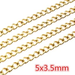 5 Meters/Lot Never Fade Stainless Steel Gold Plated Necklace Chains For DIY Jewelry Findings Making Materials Handmade Supplies
