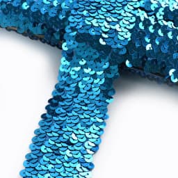 2/5/10Meters 45mm Sequined Elastic Band Lace Trim Stretch Ribbon DIY Dance Dress Clothes Decoration Applique Sewing Accessories