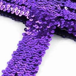 2/5/10Meters 45mm Sequined Elastic Band Lace Trim Stretch Ribbon DIY Dance Dress Clothes Decoration Applique Sewing Accessories