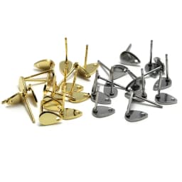 30Pcs Stainless Steel Earring Stud Base Hypoallergenic Ear Studs Post Connectors For DIY Dangle Earring Jewelry Making Supplies