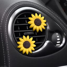 2Pcs Cute Sunflower Car Decoration Air Freshener Accessories For Women Interior Vent Clip