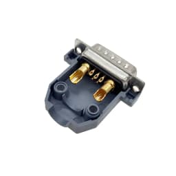 1PCS 7W2 Gold Plated High Current Connector D-SUB Adapter 5+2 Plug Jack Machined Pin Full Gold Flash Wire 20A 30A 40A