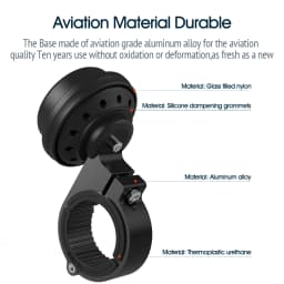 Aluminum Motorcycle Phone Holder Anti-Vibration Dampener for Handlebar Racing Mountain Bike MTB Bicycle Motor Quick Mount Stand