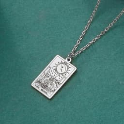LIKGREAT Tarot Card Necklace Major Arcana Tarots Stainless Steel Necklaces Divination Jewelry Birthday Gift for Women Men