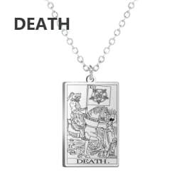 LIKGREAT Tarot Card Necklace Major Arcana Tarots Stainless Steel Necklaces Divination Jewelry Birthday Gift for Women Men