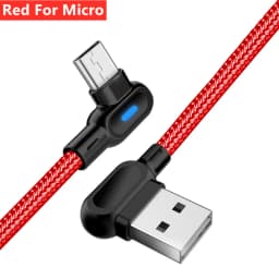 OLAF USB Type C Cable Fast Charging 90 Degree USB C Cable For Samsung S8 S9 S10 Xiaomi Mobile Phone Charger Micro Usb Cables