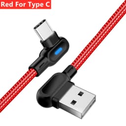 OLAF USB Type C Cable Fast Charging 90 Degree USB C Cable For Samsung S8 S9 S10 Xiaomi Mobile Phone Charger Micro Usb Cables