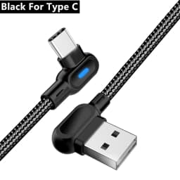 OLAF USB Type C Cable Fast Charging 90 Degree USB C Cable For Samsung S8 S9 S10 Xiaomi Mobile Phone Charger Micro Usb Cables