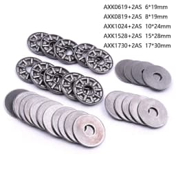 5Pcs/sets 3-in-1 Bearing Steel Miniature Thrust Needle Roller Bearings AXK0619/AXK0819/AXK1024/AXK1528/AXK1730+2AS Ball Bearing