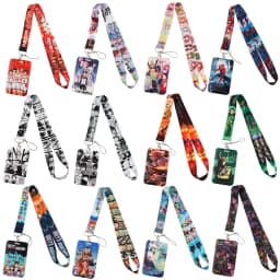 Ransitute R2643 Anime Lanyard Card ID Holder Car KeyChain ID Card Gym Phone Badge Kids Key Ring Holder Jewelry