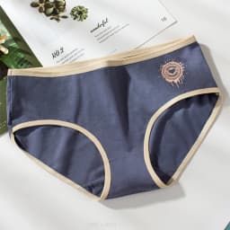 2025 Fashion Women Casual Cotton Panties  Mid-waist Underwear Threaded Brief Solid Color Ladies Underpants Breathable