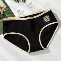 2025 Fashion Women Casual Cotton Panties  Mid-waist Underwear Threaded Brief Solid Color Ladies Underpants Breathable