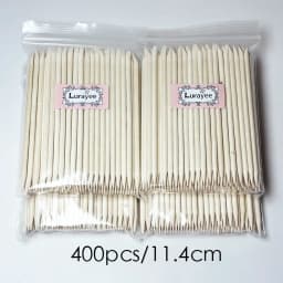 300/400pcs Orange Wooden Sticks Nail Cuticle Pusher Remover Cleaner Rhinestones Decoration Picker Nail Art Manicure Tools