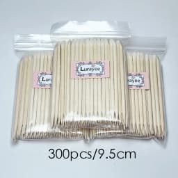 300/400pcs Orange Wooden Sticks Nail Cuticle Pusher Remover Cleaner Rhinestones Decoration Picker Nail Art Manicure Tools