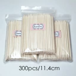 300/400pcs Orange Wooden Sticks Nail Cuticle Pusher Remover Cleaner Rhinestones Decoration Picker Nail Art Manicure Tools