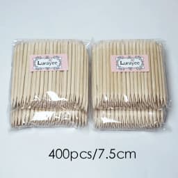 300/400pcs Orange Wooden Sticks Nail Cuticle Pusher Remover Cleaner Rhinestones Decoration Picker Nail Art Manicure Tools