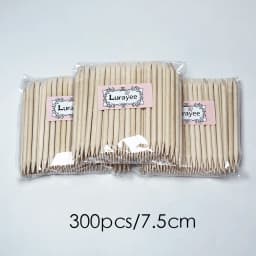 300/400pcs Orange Wooden Sticks Nail Cuticle Pusher Remover Cleaner Rhinestones Decoration Picker Nail Art Manicure Tools