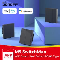 SONOFF M5 Matter 80/86 Type SwitchMan WIFI Smart Wall Switch Push Button Switch Frame R5 Remote Control For Alexa Google Home