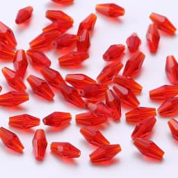6*12MM 50Pcs/Lot Czech Long Bicone Glass Beads For Bracelet Jewelry Making DIY Accessories Loose Red Crystal Faceted Seed Beads