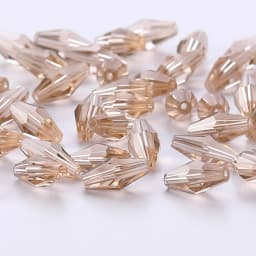 6*12MM 50Pcs/Lot Czech Long Bicone Glass Beads For Bracelet Jewelry Making DIY Accessories Loose Red Crystal Faceted Seed Beads