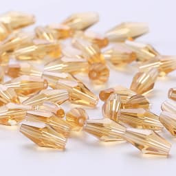 6*12MM 50Pcs/Lot Czech Long Bicone Glass Beads For Bracelet Jewelry Making DIY Accessories Loose Red Crystal Faceted Seed Beads