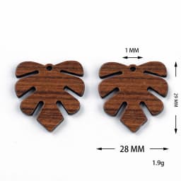 10PCS Mix Natural Wood Geometric Charms For Earring Bracelet Connectors Findings DIY Pendants Flatback Vintage Jewelry Making