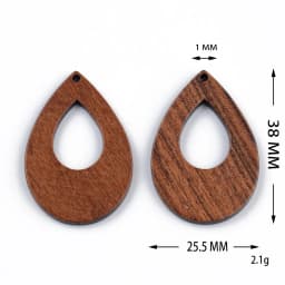 10PCS Mix Natural Wood Geometric Charms For Earring Bracelet Connectors Findings DIY Pendants Flatback Vintage Jewelry Making