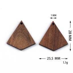 10PCS Mix Natural Wood Geometric Charms For Earring Bracelet Connectors Findings DIY Pendants Flatback Vintage Jewelry Making
