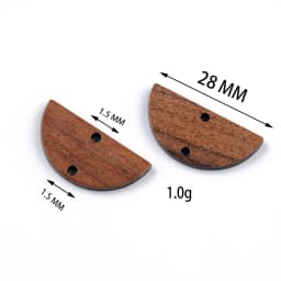 10PCS Mix Natural Wood Geometric Charms For Earring Bracelet Connectors Findings DIY Pendants Flatback Vintage Jewelry Making