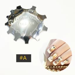 French Cutter for Nails Stainless Steel Edge Trimmer Templates C V Shape French Smile Cut Nail Art Acrylic Tool