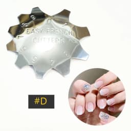 French Cutter for Nails Stainless Steel Edge Trimmer Templates C V Shape French Smile Cut Nail Art Acrylic Tool
