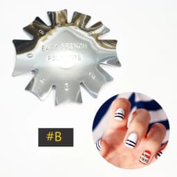 French Cutter for Nails Stainless Steel Edge Trimmer Templates C V Shape French Smile Cut Nail Art Acrylic Tool