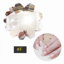 French Cutter for Nails Stainless Steel Edge Trimmer Templates C V Shape French Smile Cut Nail Art Acrylic Tool