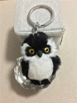 Cute Tiny Plush Faux Rabbit Fur Owl Women Girls Mini Animal Keychain On Bag Car Trinket Jewelry Party Toy Gift