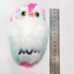 Cute Tiny Plush Faux Rabbit Fur Owl Women Girls Mini Animal Keychain On Bag Car Trinket Jewelry Party Toy Gift