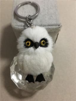 Cute Tiny Plush Faux Rabbit Fur Owl Women Girls Mini Animal Keychain On Bag Car Trinket Jewelry Party Toy Gift