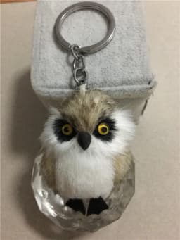 Cute Tiny Plush Faux Rabbit Fur Owl Women Girls Mini Animal Keychain On Bag Car Trinket Jewelry Party Toy Gift