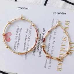 10pcs Round Pendants Golden Color Pendant Charms for DIY Earrings Bracelet Necklace Jewelry Making Findings Accessories