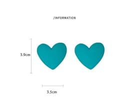 FishSheep Cute Korean Heart Earrings New Trend Boho Acrylic Geometric Love Heart Stud Earrings Fashion Jewelry For Women 2022