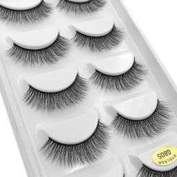5 Pairs 3D Mink False Eyelashes H13, Soft Eyelash Extension Natural Eyelashes Makeup Lashes Wholesale G800, G806
