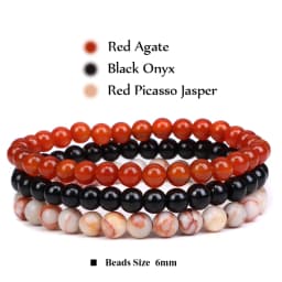 3Pcs/Set 4mm Natural Stone Bracelet Pink Quartzs Jaspers Rhodonite Beads Bracelets For Women Men Jewelry Gift Healing Energy