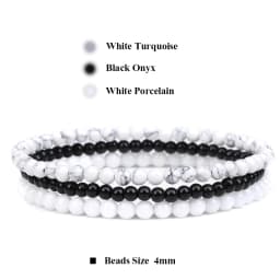 3Pcs/Set 4mm Natural Stone Bracelet Pink Quartzs Jaspers Rhodonite Beads Bracelets For Women Men Jewelry Gift Healing Energy