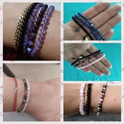 3Pcs/Set 4mm Natural Stone Bracelet Pink Quartzs Jaspers Rhodonite Beads Bracelets For Women Men Jewelry Gift Healing Energy