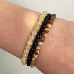 3Pcs/Set 4mm Natural Stone Bracelet Pink Quartzs Jaspers Rhodonite Beads Bracelets For Women Men Jewelry Gift Healing Energy