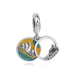 Original 925 Sterling Silver Charms Love Travel London Bus Paris Pendant Beads Fit Bracelets Necklaces For Women DIY Jewelry