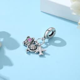 Original 925 Sterling Silver Charms Love Travel London Bus Paris Pendant Beads Fit Bracelets Necklaces For Women DIY Jewelry