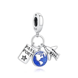 Original 925 Sterling Silver Charms Love Travel London Bus Paris Pendant Beads Fit Bracelets Necklaces For Women DIY Jewelry