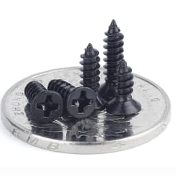 50-200pcs M1 M1.2 M1.4 M1.7 M2 M2.6 M3 M3.5 Black Steel Phillips Flat Countersunk Cross Round Pan Head Self-tapping Wood Screw